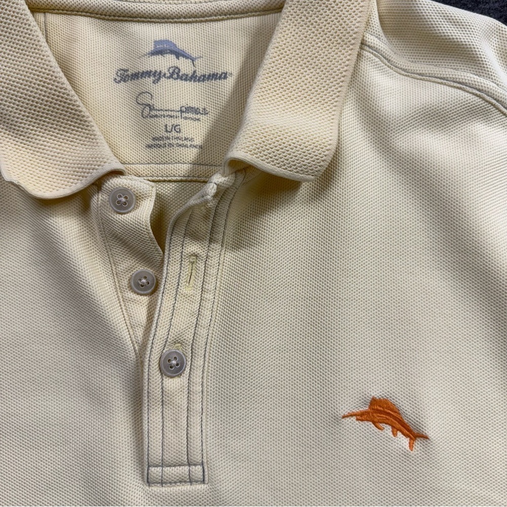 Tommy Bahama Cream Polo Shirt for Men - Picture 3 of 3